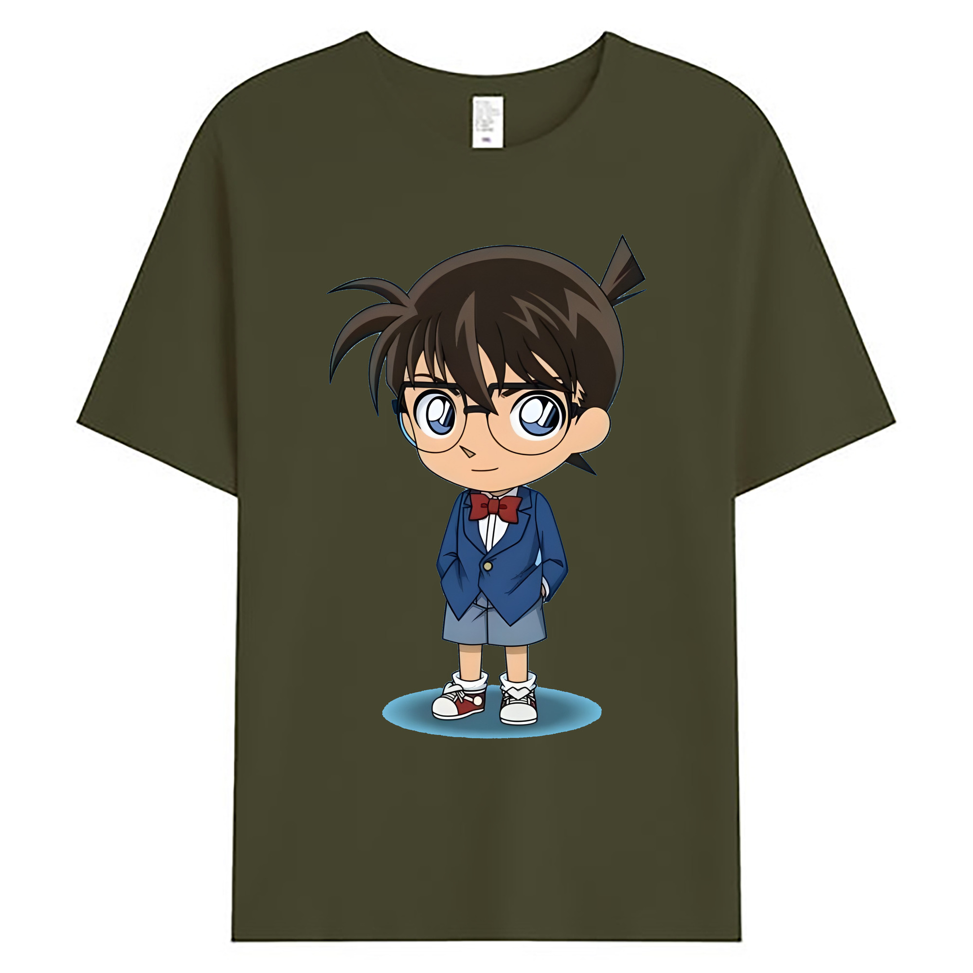 （画像用） 名探偵コナン 江戸川 コナン Detective Conan Conan Edogawa 綿100％ メンズ半袖Tシャツ｜肌触りやわらか＆通気性